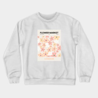 Flower Market London Orange Pink White Design Crewneck Sweatshirt